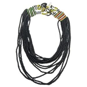 Modern Vintage Philippine Filipino Mindanao T'Boli Beaded Necklace